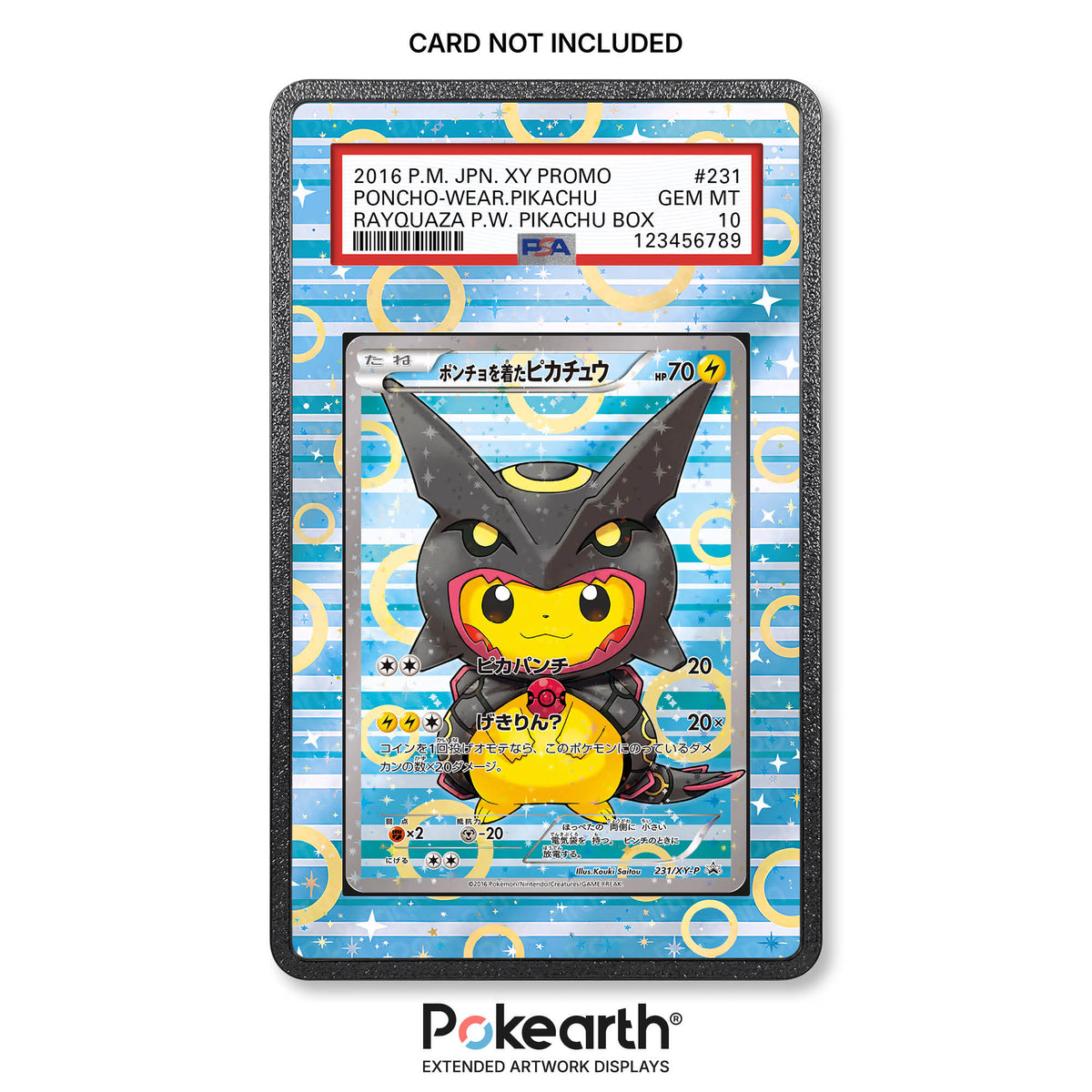 Poncho-Pikachu 231/XY-P – Hülle mit erweitertem Artwork für bewertete Karten