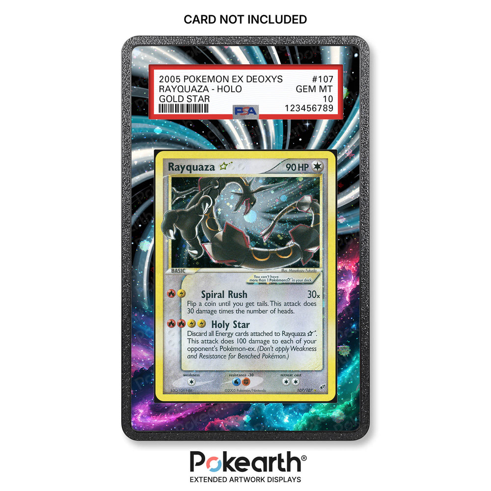 Rayquaza Gold Star 107/107 – Erweiterte Artwork-Hüllen für bewertete Karten