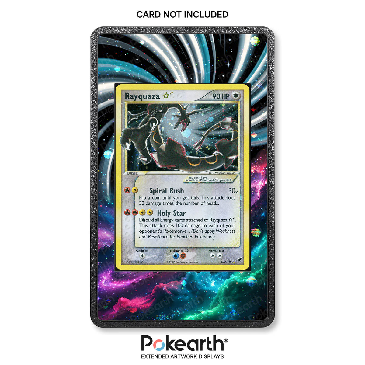 Rayquaza Gold Star 107/107 - Pokémon-Kartenetui mit erweitertem Artwork