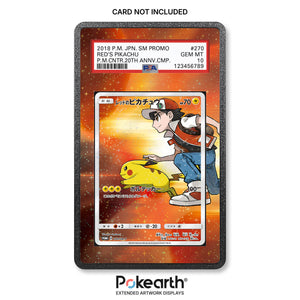 Reds Pikachu 270/SM-P - Schutzhülle mit erweitertem Artwork für gegradete Karten