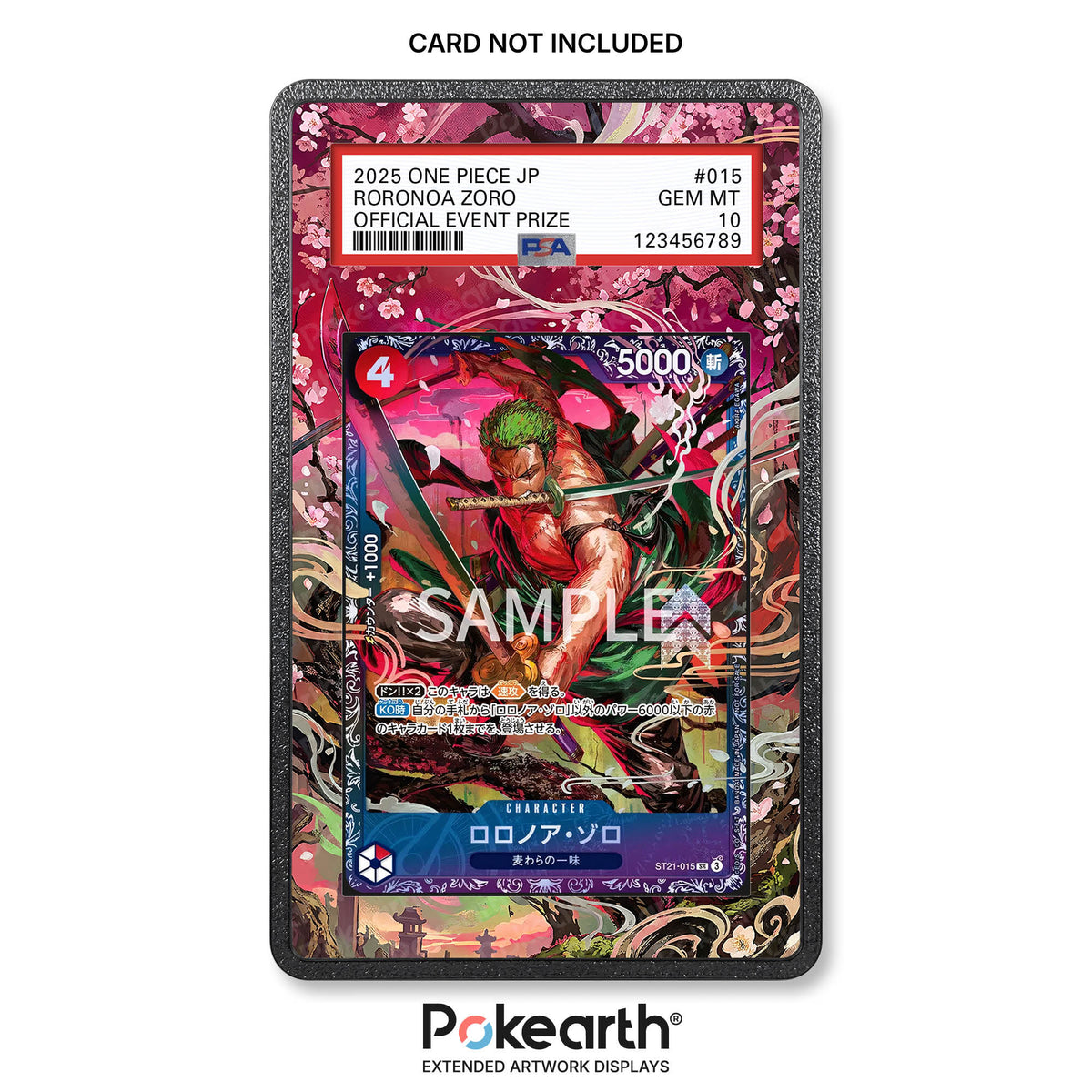 Roronoa Zoro ST21-015 - Custodia con Artwork Esteso per Carte Gradate