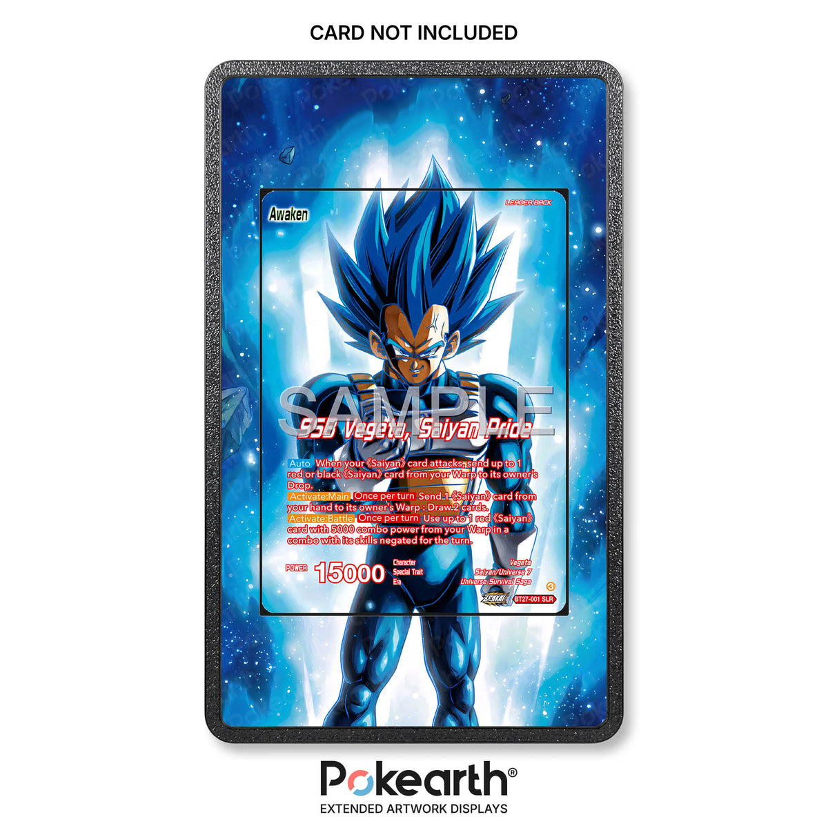 SSB Vegeta, Saiyan Pride BT27-001 - Dragon Ball Extended Artwork Display Case