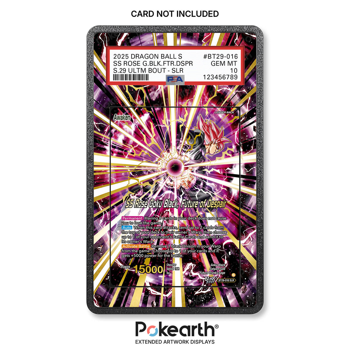 SS Rosé Goku Black, Future of Despair BT29-016 - Custodia con Artwork Esteso per Carte Gradate