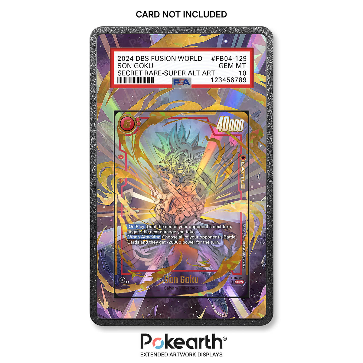 Son Goku FB04-129 - Graded Card Extended Artwork Display Case