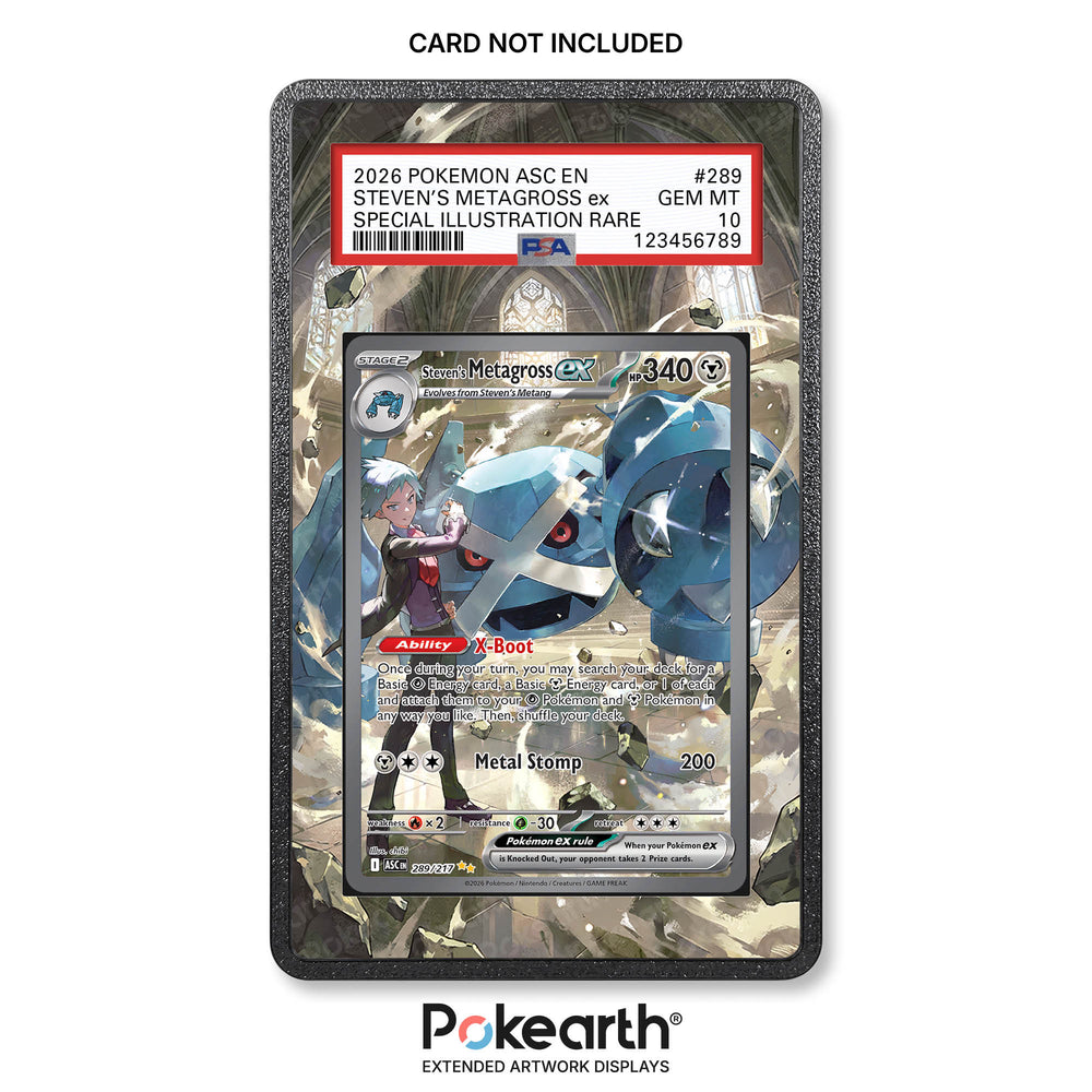 Steven's Metagross ex 289/217 - Graded Card Extended Artwork Display Case