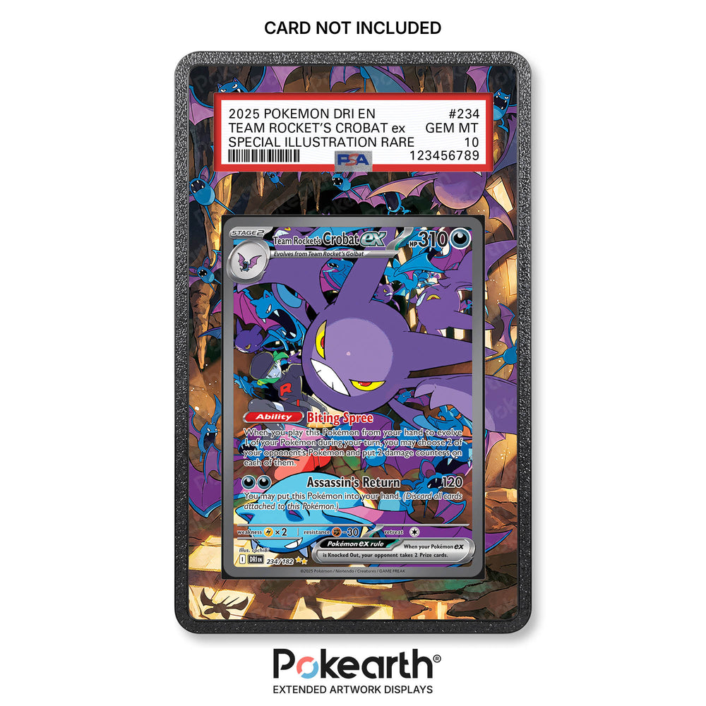 Crobat ex del Team Rocket 234/182 - Custodia con Artwork Esteso per Carte Gradate