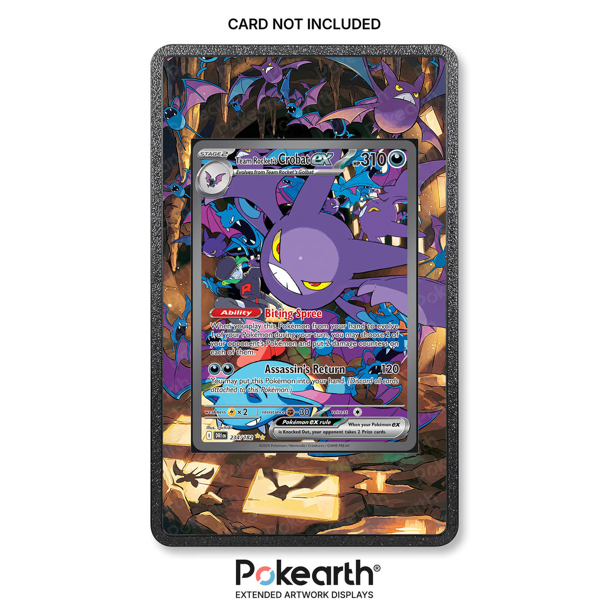 Crobat ex del Team Rocket 234/182 - Custodia con Artwork Esteso per Carte Pokémon