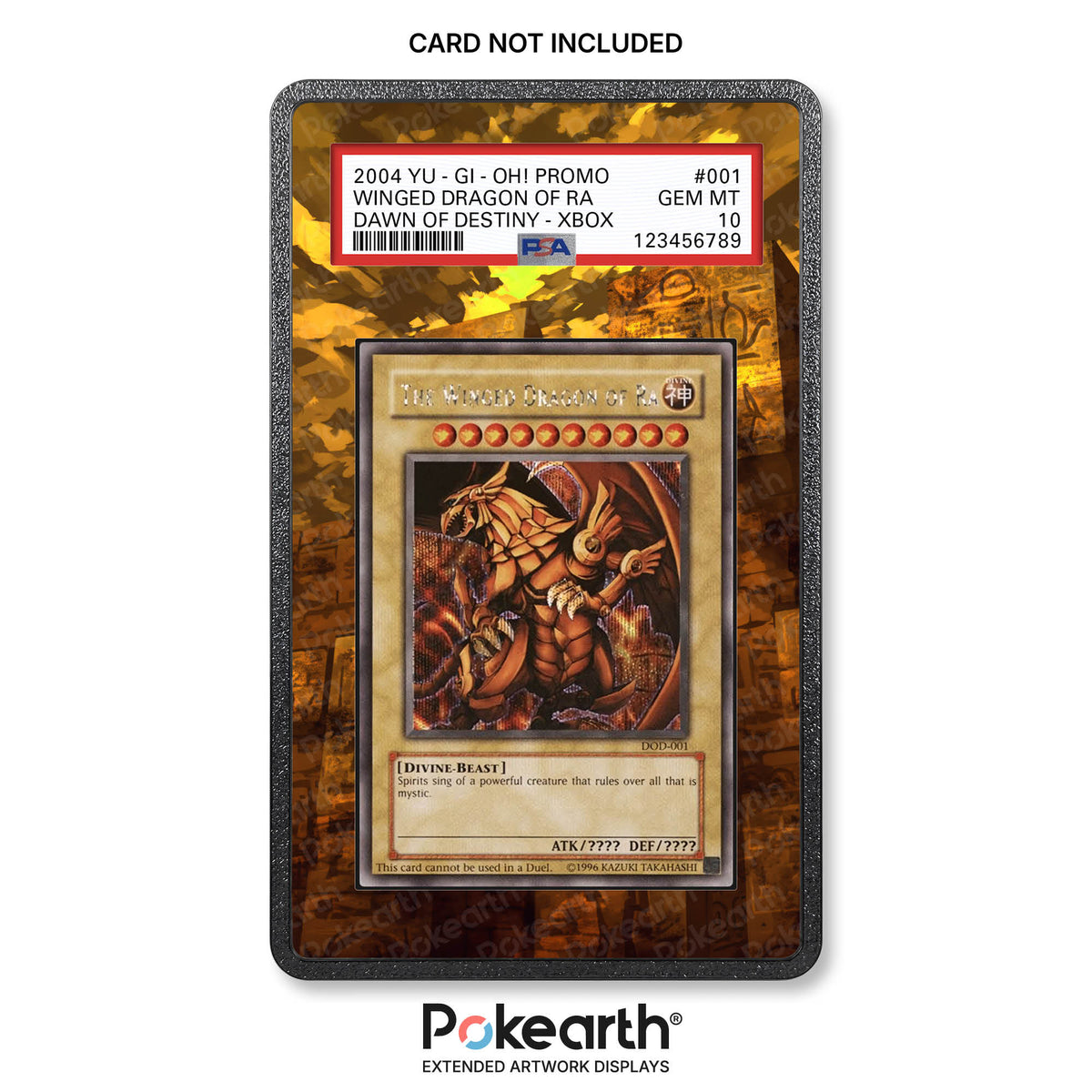 The Winged Dragon of Ra 001 - Graded Card Extended Artwork Display Case