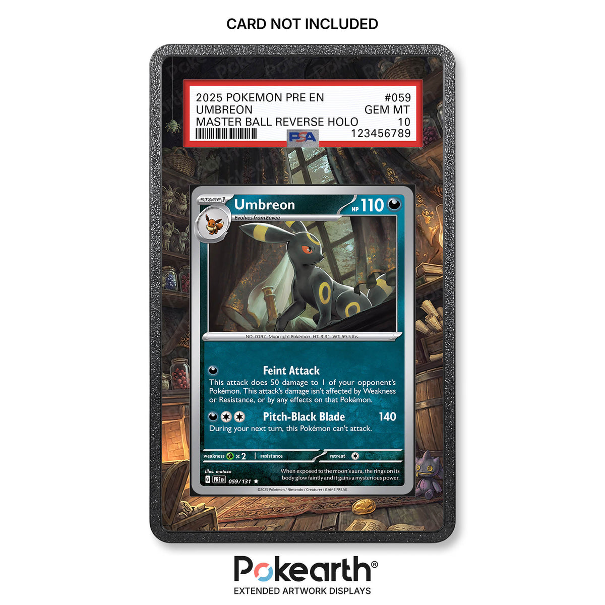 Umbreon 059/131 - Custodia con Artwork Esteso per Carte Gradate