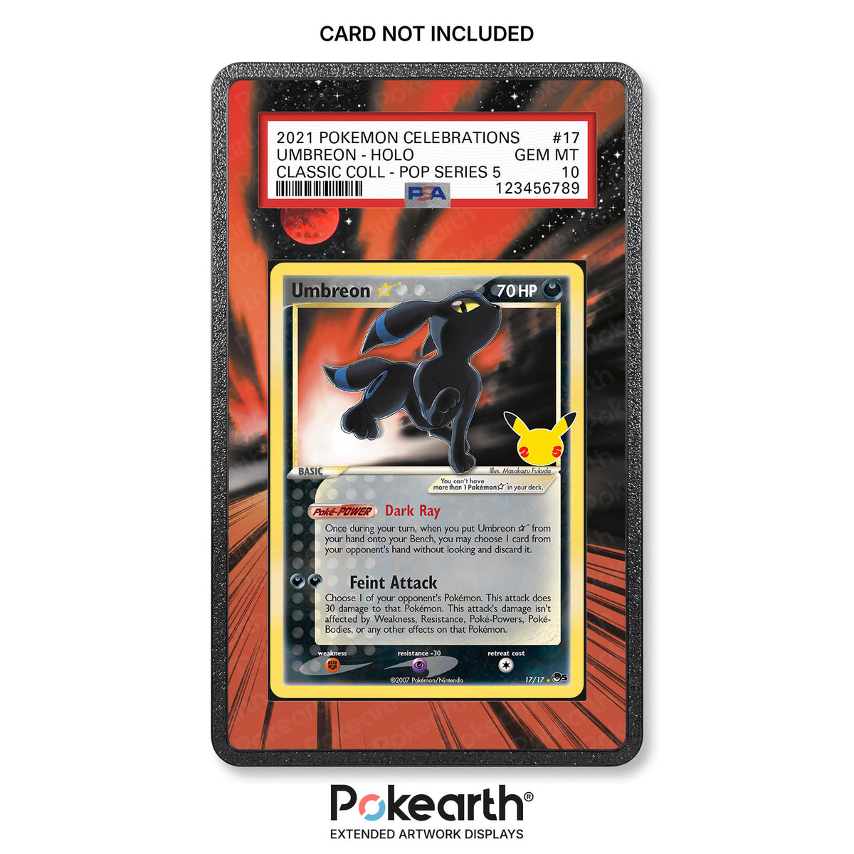 Umbreon Gold Star 17/17 – Erweiterte Artwork-Hüllen für bewertete Karten