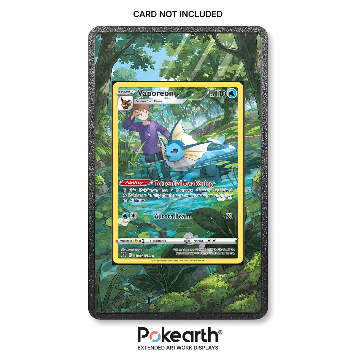 Vaporeon TG02/TG30 - Custodia con Artwork Esteso per Carte Pokémon