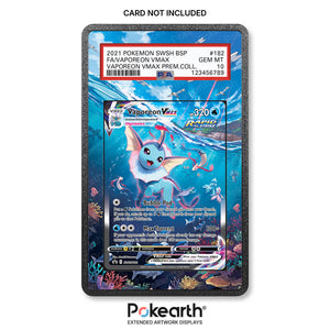 Vaporeon VMAX SWSH 182 - Custodia con Artwork Esteso per Carte Gradate