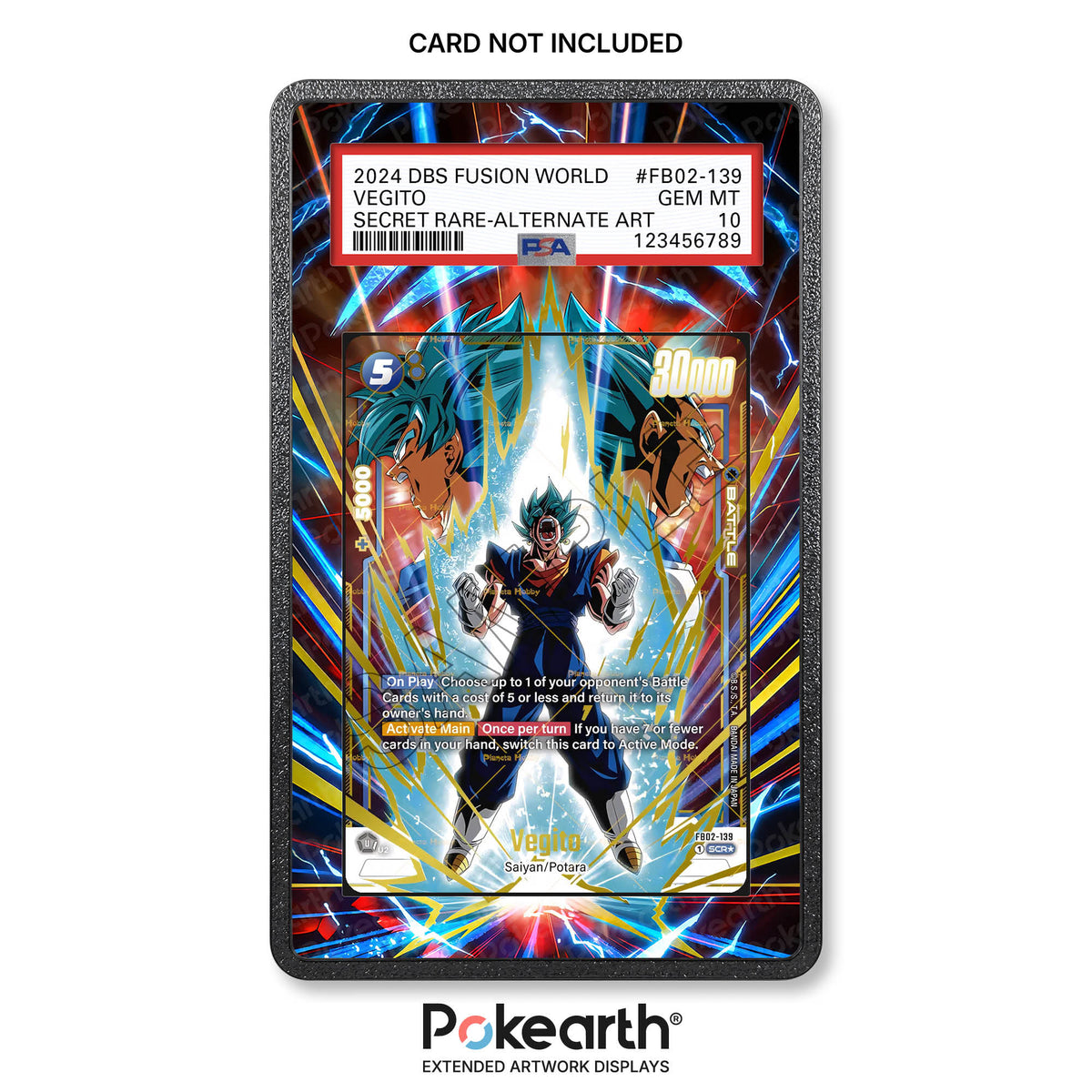 Vegito FB02-139 - Graded Card Extended Artwork Display Case