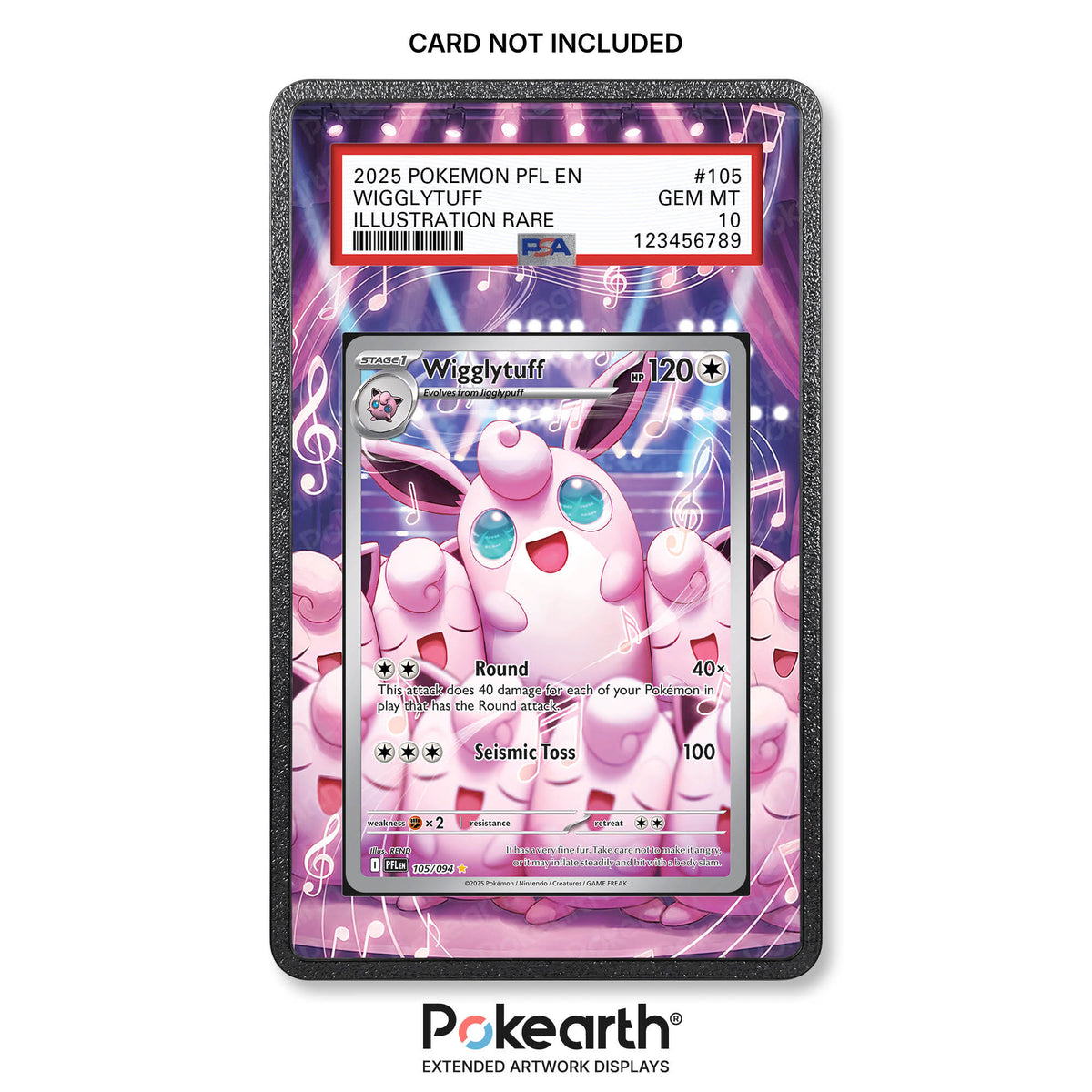 Wigglytuff 105/094 - Graded Card Extended Artwork Display Case