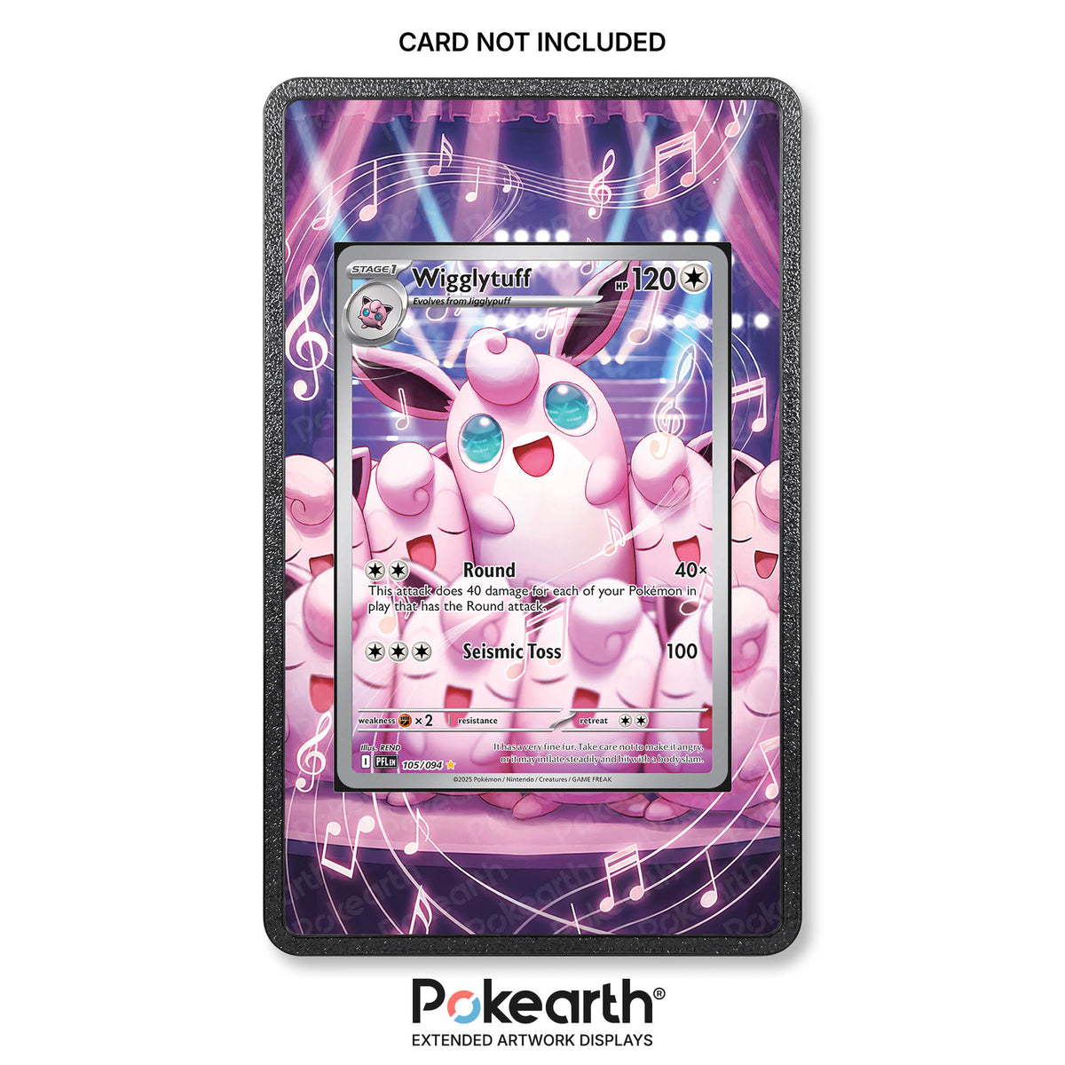 Wigglytuff 105/094 - Custodia con Artwork Esteso per Carte Pokémon