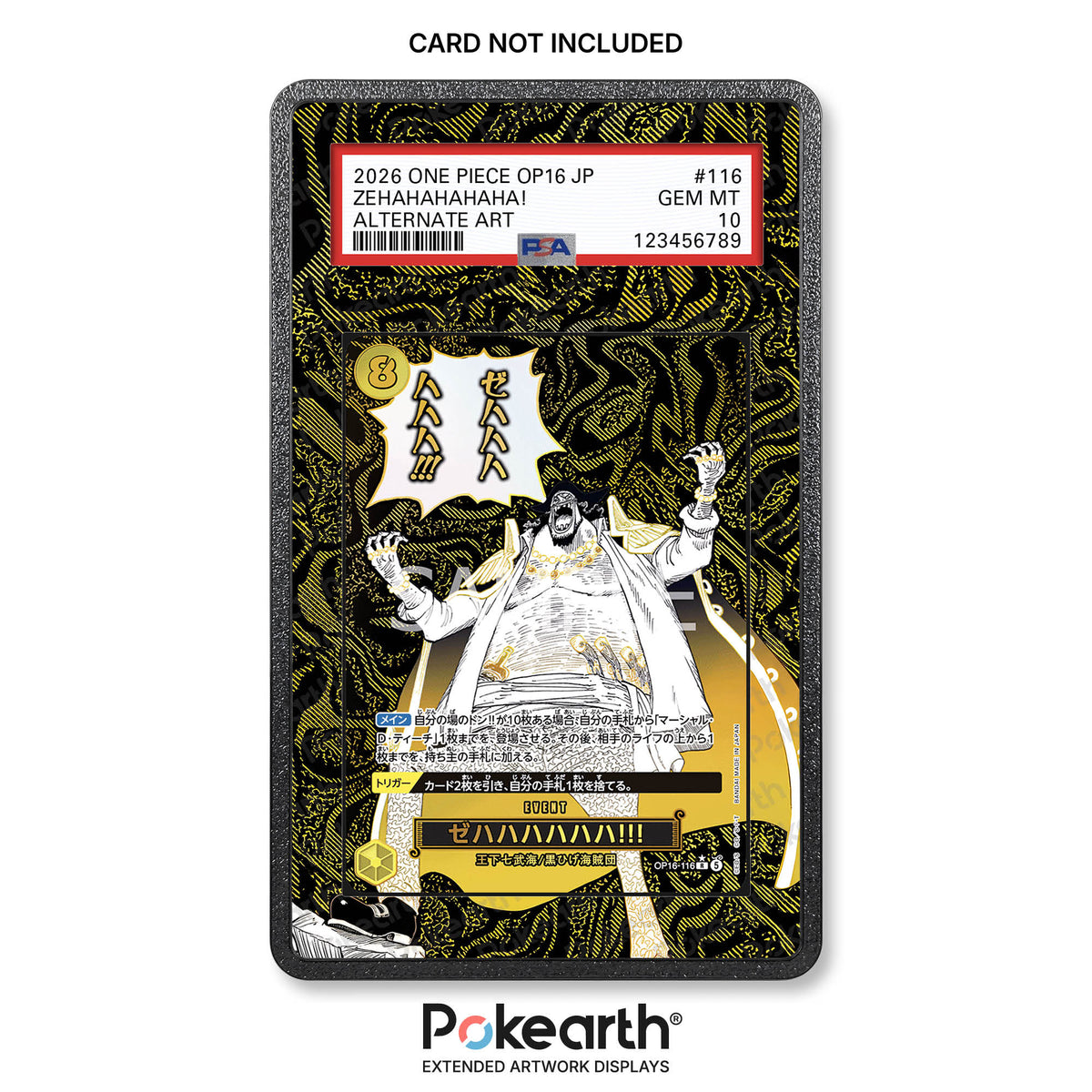 Zehahahahaha! OP16-116 - Custodia con Artwork Esteso per Carte Gradate