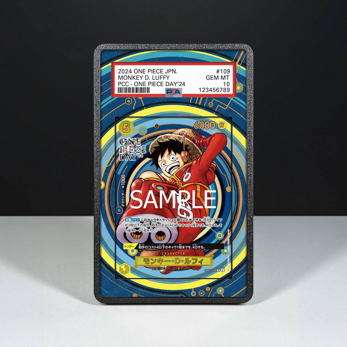 Monkey D. Luffy OP07-109 - Custodia con Artwork Esteso per Carte Gradate