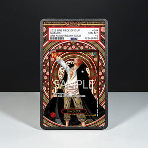 Shanks OP09-004 Gold - Custodia con Artwork Esteso per Carte Gradate