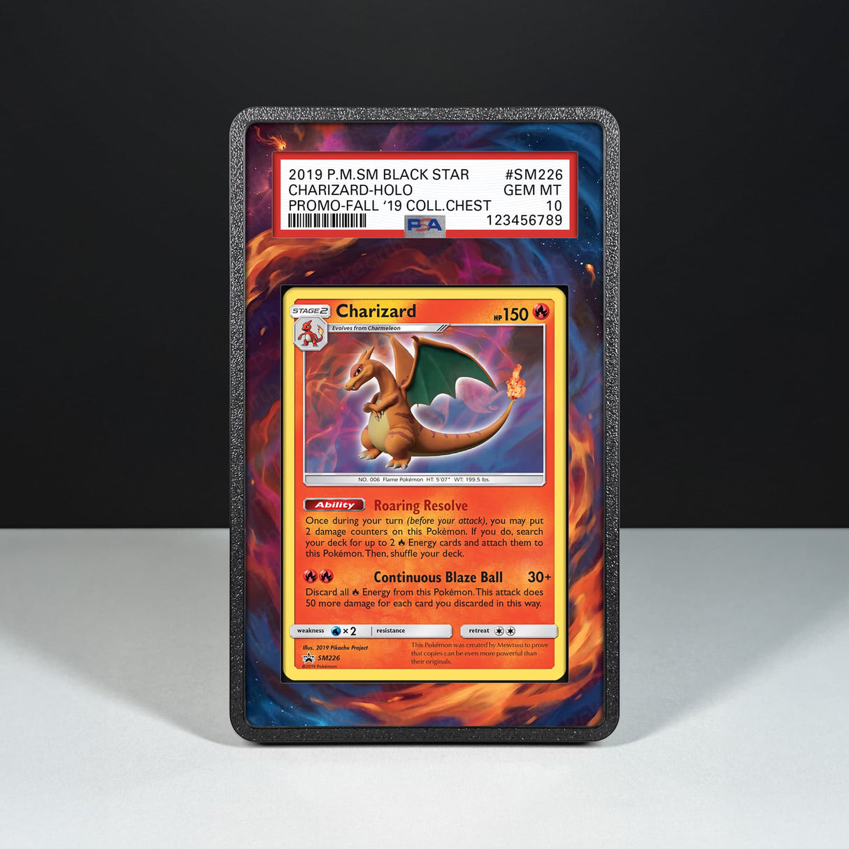 Charizard SM226 - Graded Card Extended Artwork Display Case