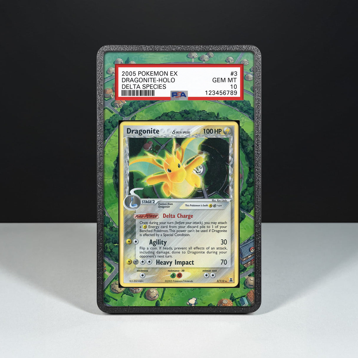 Dragonite Delta Species 3/113 - Graded Card Extended Artwork Display Case