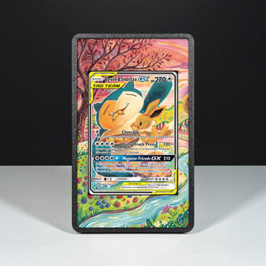 Eevee & Snorlax GX SM169 - Custodia con Artwork Esteso per Carte Pokémon