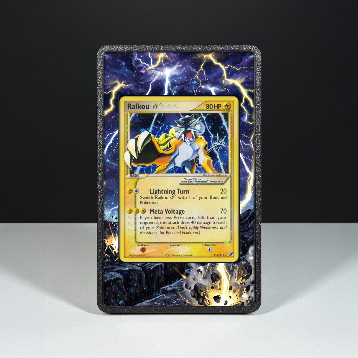 Raikou Gold Star 114/115 - Custodia con Artwork Esteso per Carte Pokémon