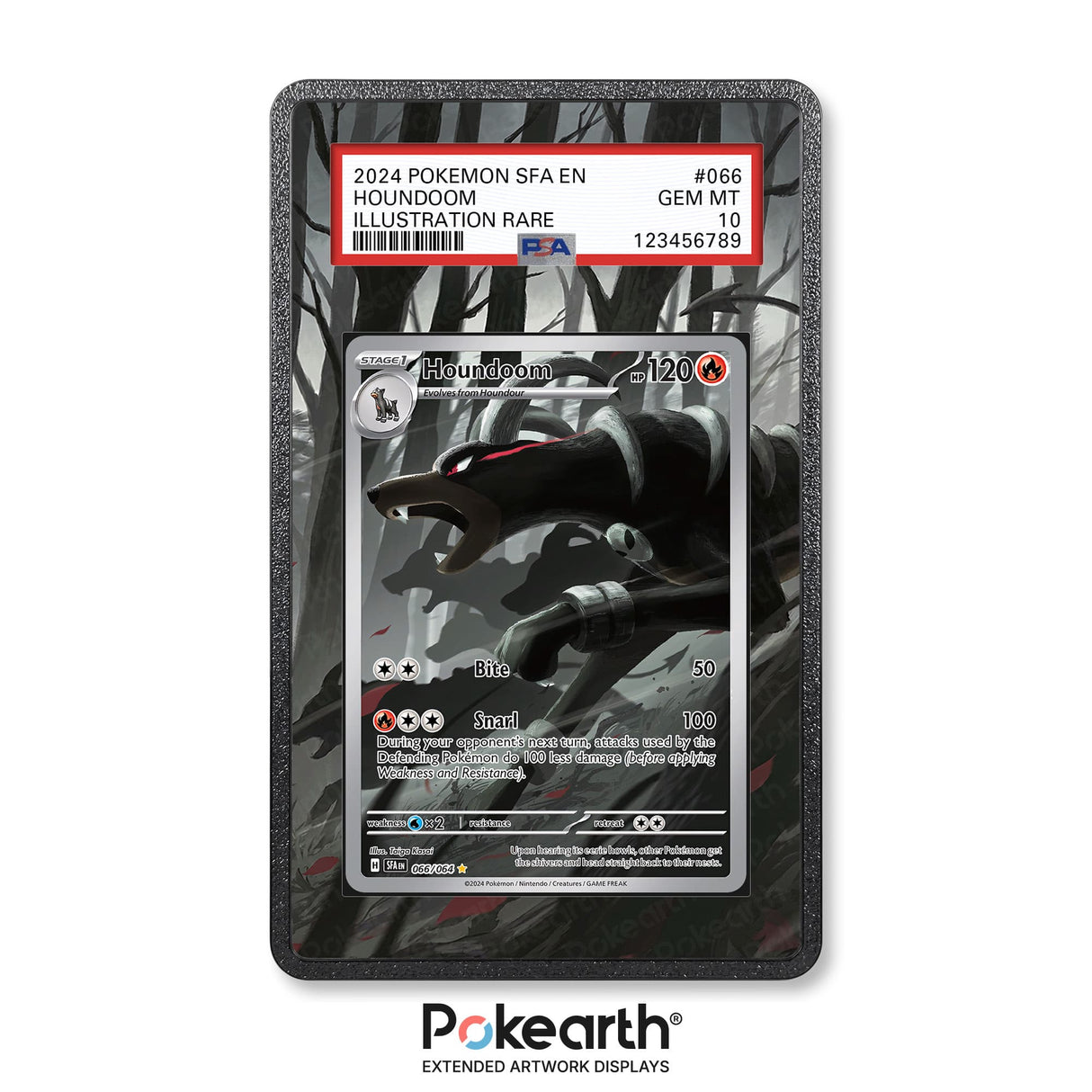 Houndoom 066/064 - Custodia con Artwork Esteso per Carte Gradate