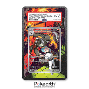 Team Rocket's Houndoom 191/182 - Custodia con Artwork Esteso per Carte Gradate