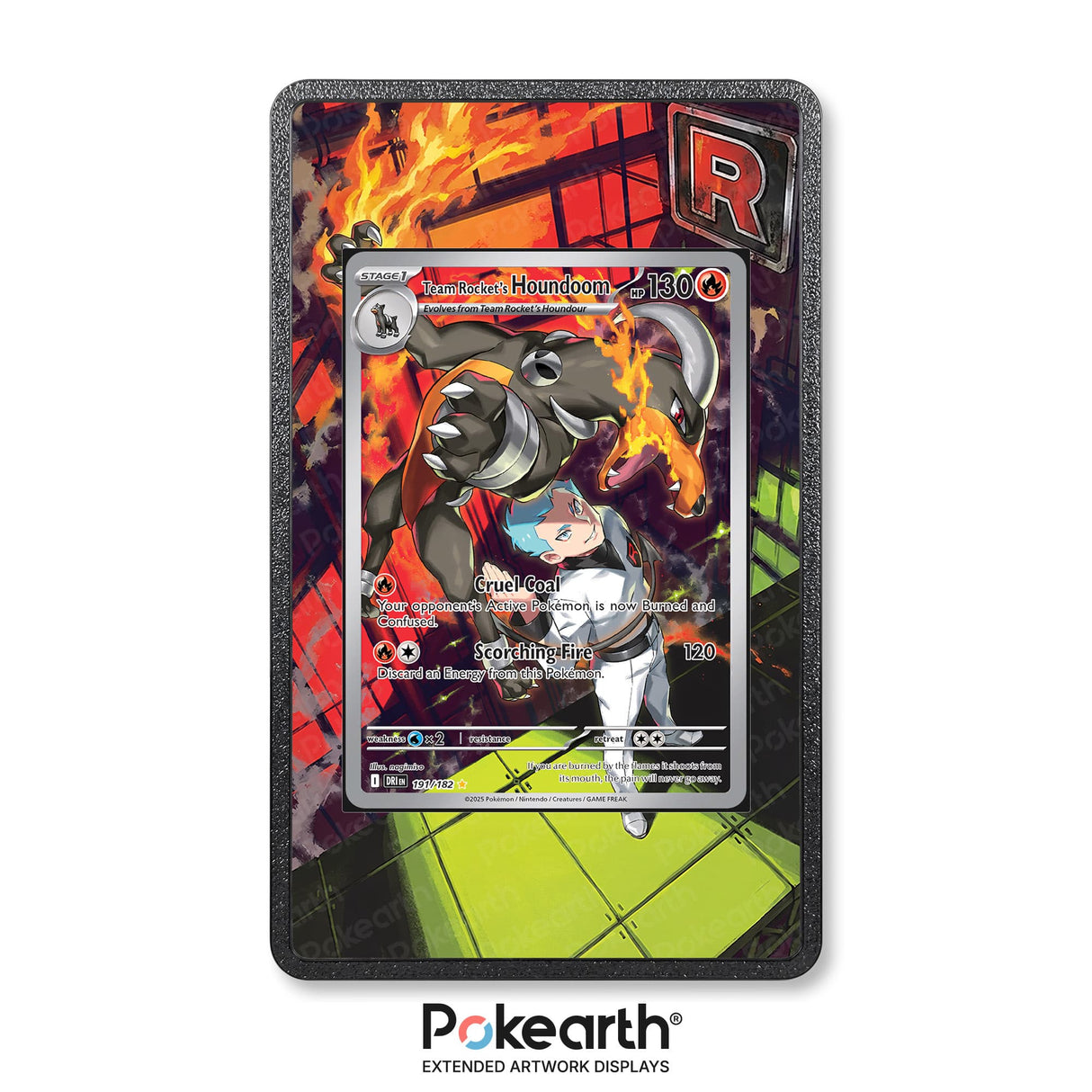 Team Rocket's Houndoom 191/182 - Custodia con Artwork Esteso per Carte Pokémon