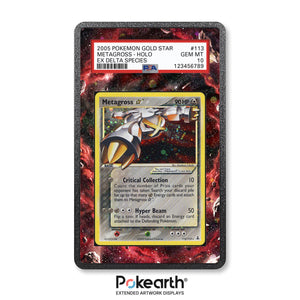 Metagross 113/113 Gold Star - Custodia con Artwork Esteso per Carte Gradate