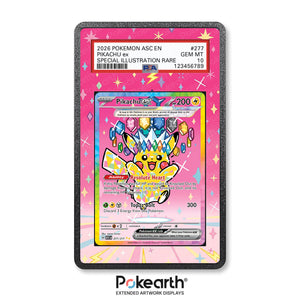 Pikachu ex 277/217 - Graded Card Extended Artwork Display Case