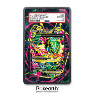 M Rayquaza EX 105/108 - Graded Card Extended Artwork Display Case