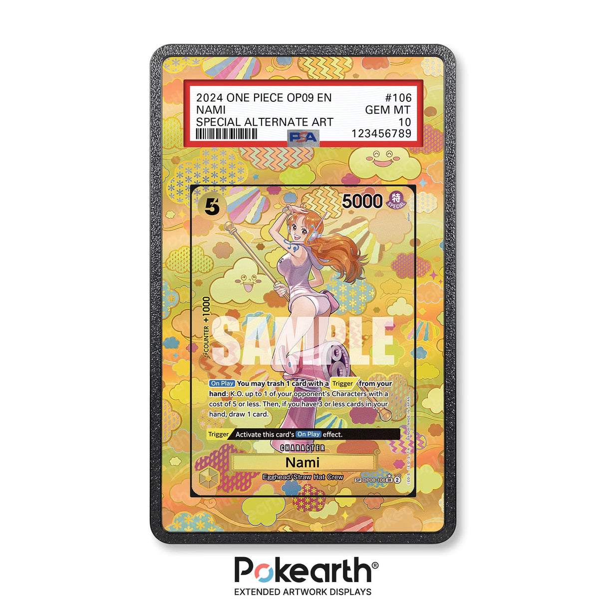 Nami OP08-106 - Graded Card Extended Artwork Display Case