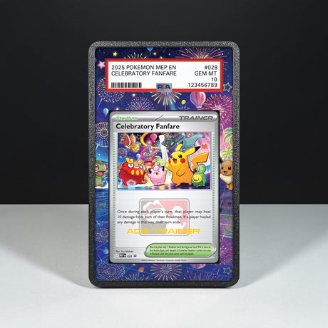 Celebratory Fanfare MEP 028 – Gehäuse mit erweitertem Artwork für Graded Cards