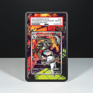 Team Rocket's Houndoom 191/182 - Custodia con Artwork Esteso per Carte Gradate