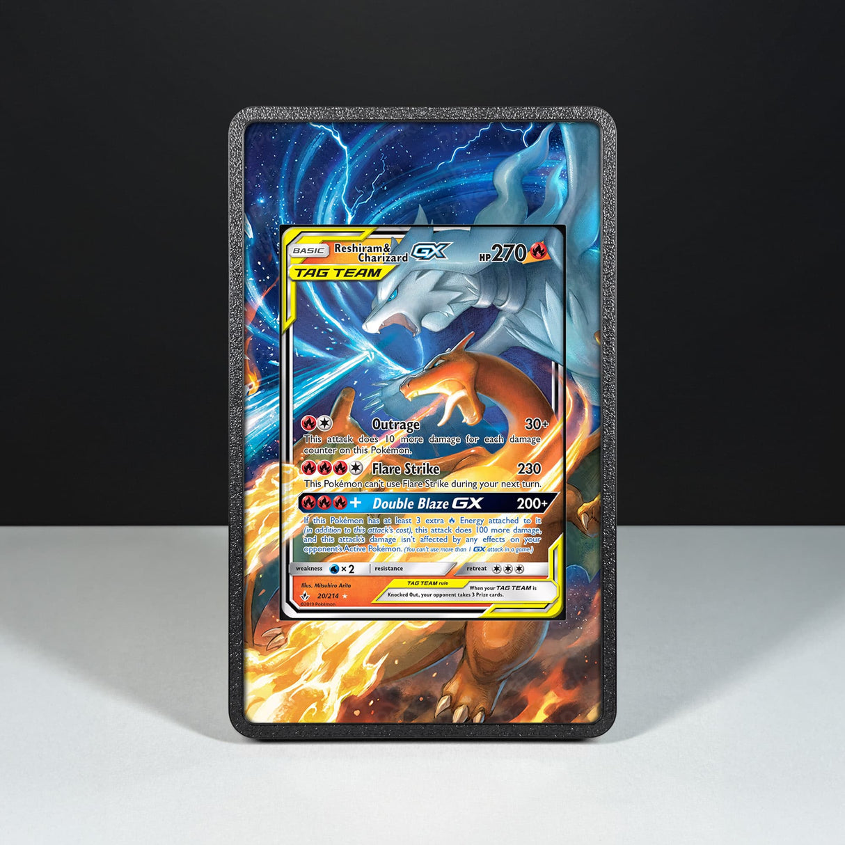 Reshiram & Charizard GX 20/214 - Pokémon Extended Artwork Display Case