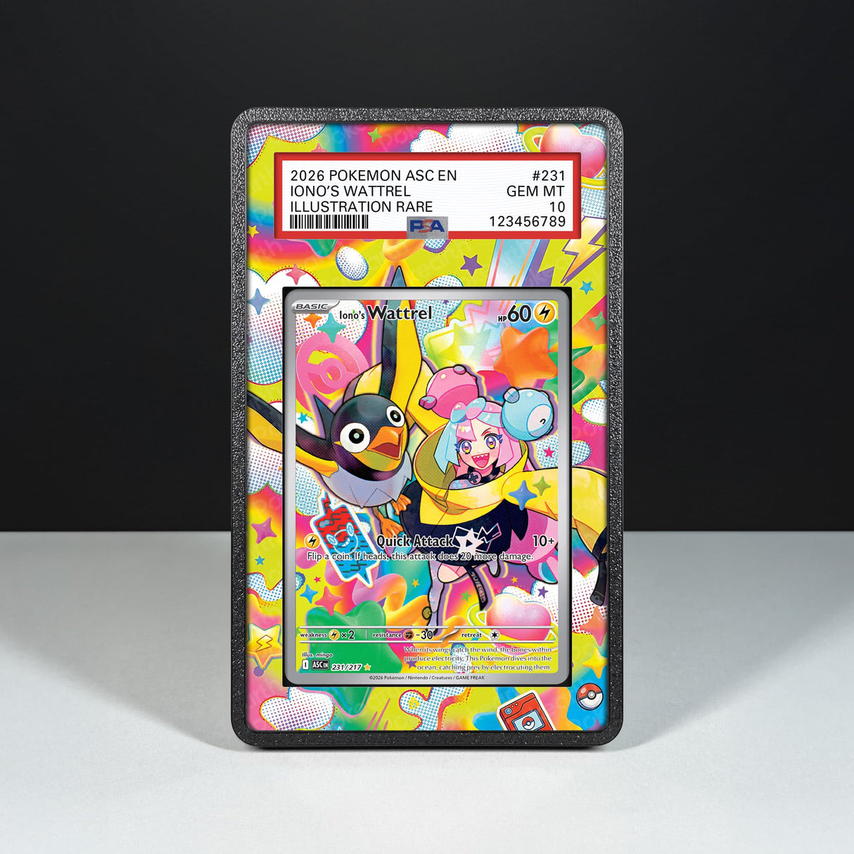 Iono's Wattrel 231/217 - Graded Card Extended Artwork Display Case