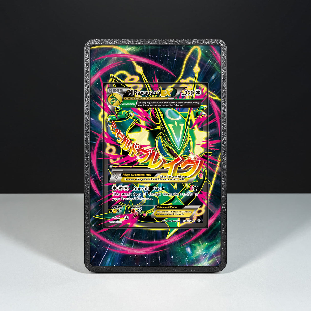 M Rayquaza EX 105/108 - Custodia con Artwork Esteso per Carte Pokémon