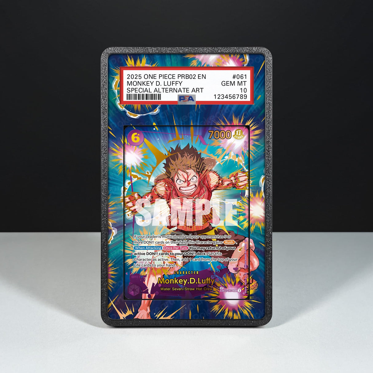 Monkey D. Luffy EB02-061 - Graded Card Extended Artwork Display Case