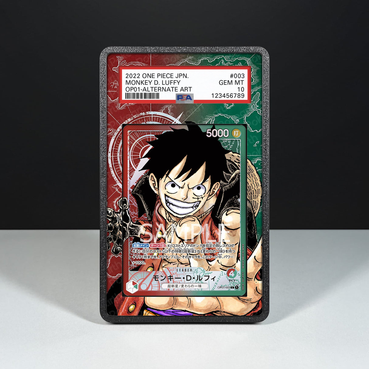 Monkey D. Luffy OP01-003 - Graded Card Extended Artwork Display Case