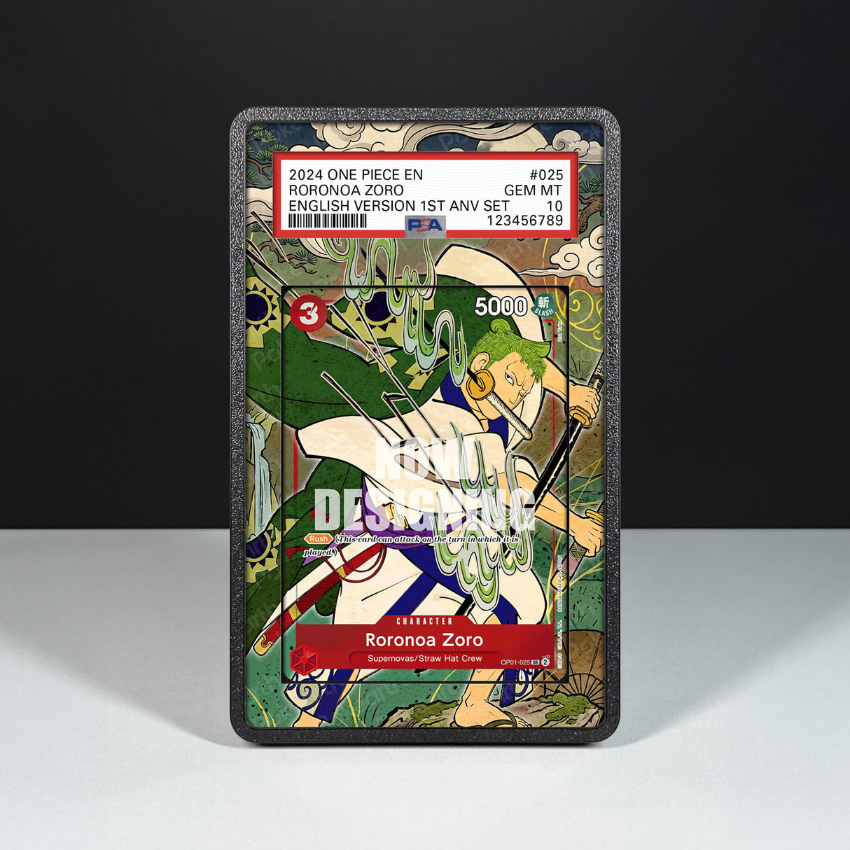 Roronoa Zoro OP01-025 - Graded Card Extended Artwork Display Case