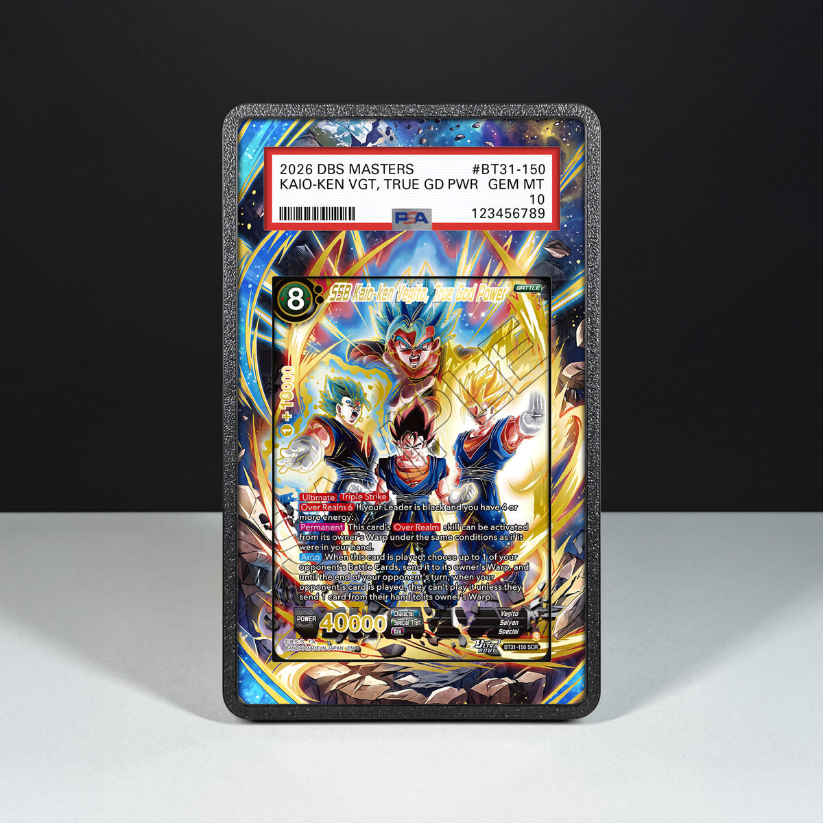 SSB Kaio-ken Vegito, True God Power BT31-150 - Gehäuse mit erweitertem Artwork für bewertete Karten