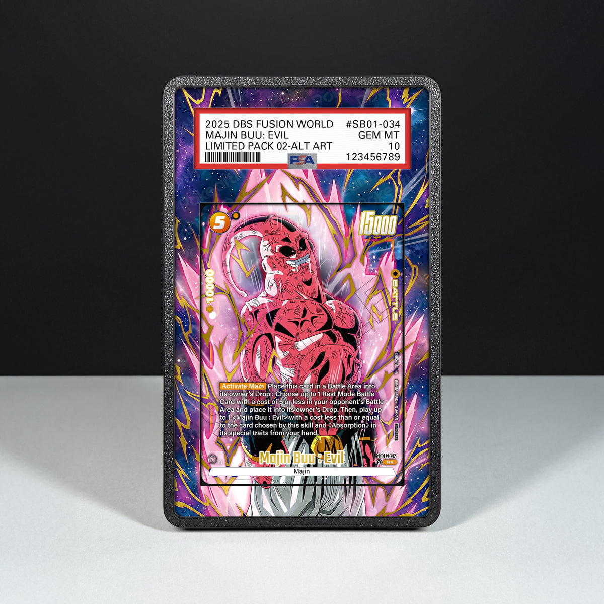 Majin Buu: Evil SB01-034 – Hülle mit erweitertem Artwork für bewertete Karten