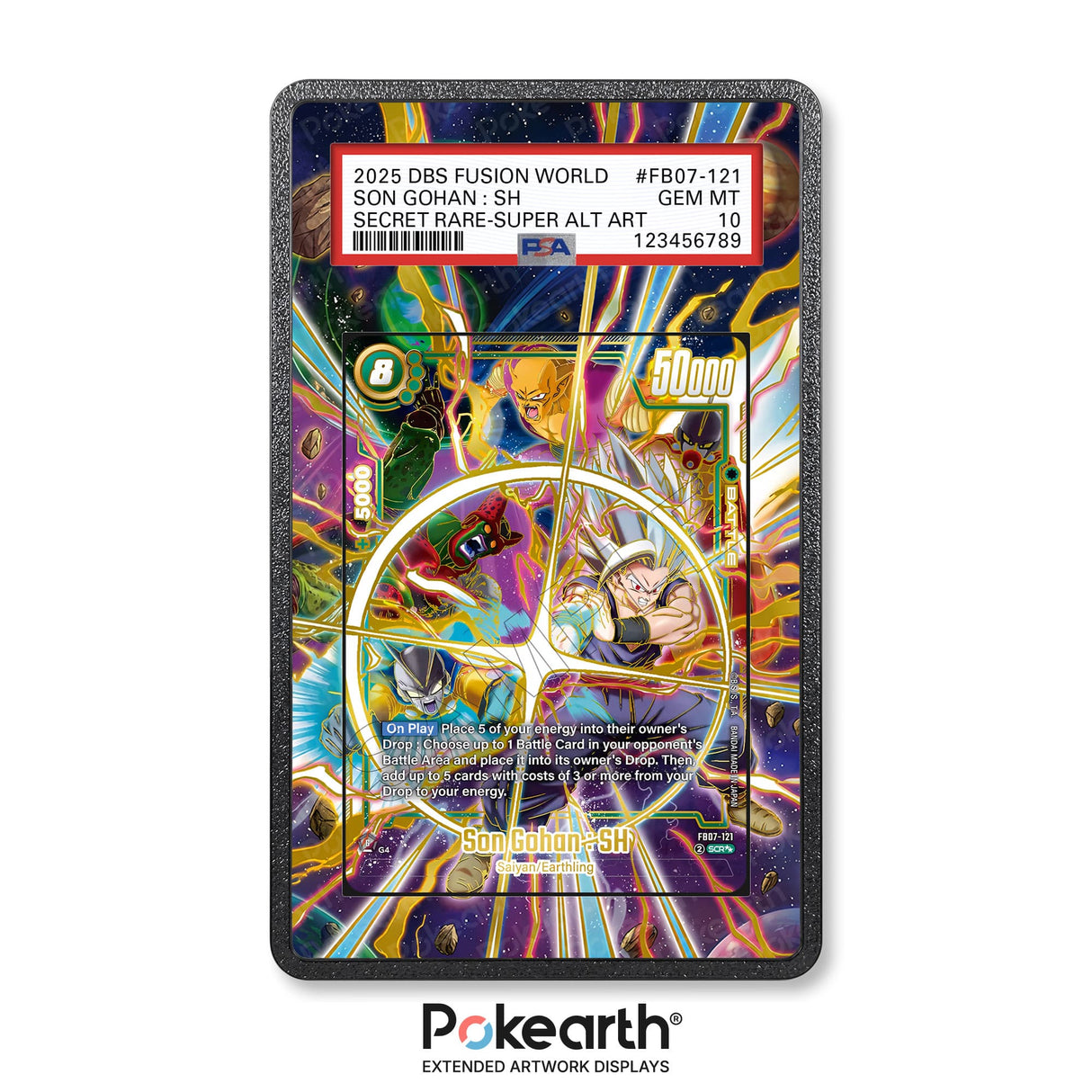 Son Gohan : SH FB07-121 - Graded Card Extended Artwork Display Case - Display Case Extended Artwork Pokearth