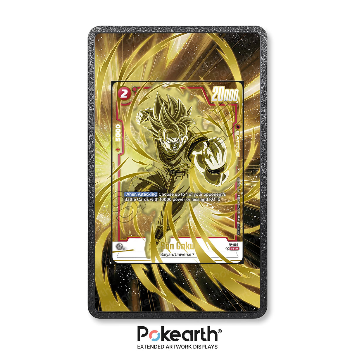 Son Goku FP-006 - Custodia con Artwork Esteso per Carte Dragon Ball - Display Case Extended Artwork Pokearth