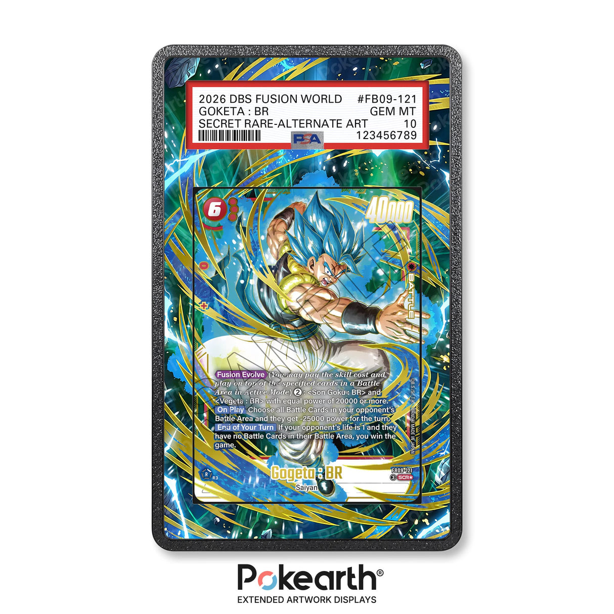 Gogeta : BR FB09-121 - Graded Card Extended Artwork Display Case - Display Case Extended Artwork Pokearth