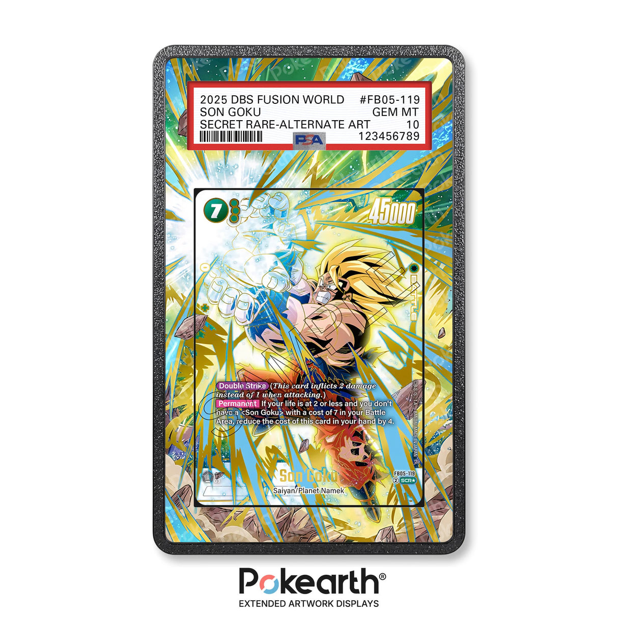Son Goku FB05-119 - Graded Card Extended Artwork Display Case - Display Case Extended Artwork Pokearth