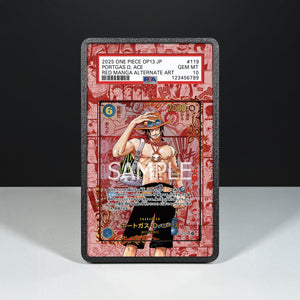 Portgas D. Ace Red Manga OP13-119 - Hülle mit erweitertem Artwork für bewertete Karten