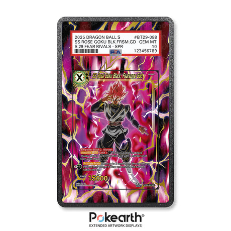 SS Rosé Goku Black, Fearsome God BT29-088 - Graded Card Extended Artwork Display Case - Display Case Extended Artwork Pokearth