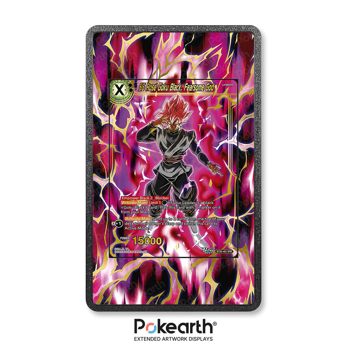 SS Rosé Goku Black, Fearsome God BT29-088 - Custodia con Artwork Esteso per Carte Dragon Ball - Display Case Extended Artwork Pokearth